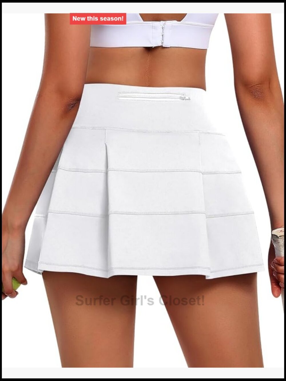 Women's Pleated Tennis Skort with Built-in Shorts High Waist Athletic Skirt